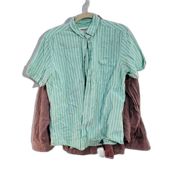 x2 100% Cotton Cedarwood State & Banana Republic Polo Short & Long Sleeves Sz M - Picture 1 of 11
